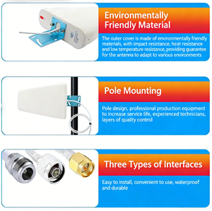 Направленная логопериодическая антенна 2G/3G/4G/5G 12-15dBi 600-4900МГц наружная LPDA для усилителя сигнала - Product Image 2