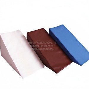 Coussin triangulaire de levage des membres supérieurs, anti-escarres, pour les mains, en cuir blanc, bleu, marron, origine Hebei - Product Image 1