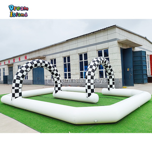 Pista de carreras de <span class=keywords><strong>Go</strong></span> Kart inflable de <span class=keywords><strong>circuito</strong></span> grande para patio de recreo al aire libre para coches de choque a la venta - Product Image 5