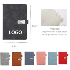 Custom <b>A5</b> Notebook Gift Set Leather Cover Premium <b>Notepad</b> With Pen and Journal Logo Customizable Promotional Offer - Product Image 1