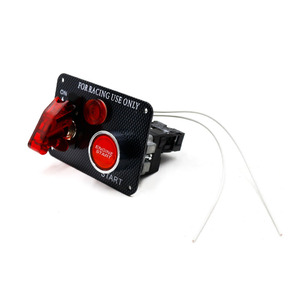 Interruptor Automático Combinado Tres en Uno, Panel de Fibra de Carbono con Luz LED, Encendido de un Botón para Modificación de Automóviles de Primera Marcha - Product Image 3