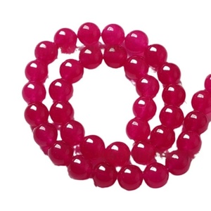 2025 Hot Selling Natural <strong>Stone</strong> Deep Rose <strong>Red</strong> Chalcedony 6-10mm <strong>Jade</strong> Beads DIY Bracelet Necklace Accessories Wholesale - Product Image 5
