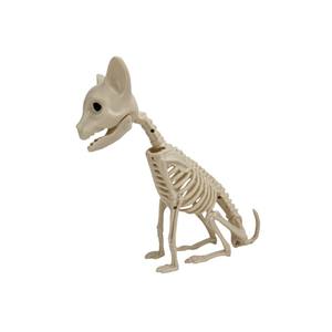 हेलोलीन प्लास्टिक कुत्ते कंकाल की मूर्ति स्मूली बैठने वाली पिल्ला टेबल प्रेतवाधित घर सजावट - Product Image 2