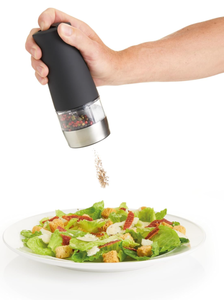 Ensemble moulin à sel et à poivre électrique 2 en 1 - Moulin à sel et à poivre, alimenté par piles avec lumière, double moulin en céramique - Product Image 4
