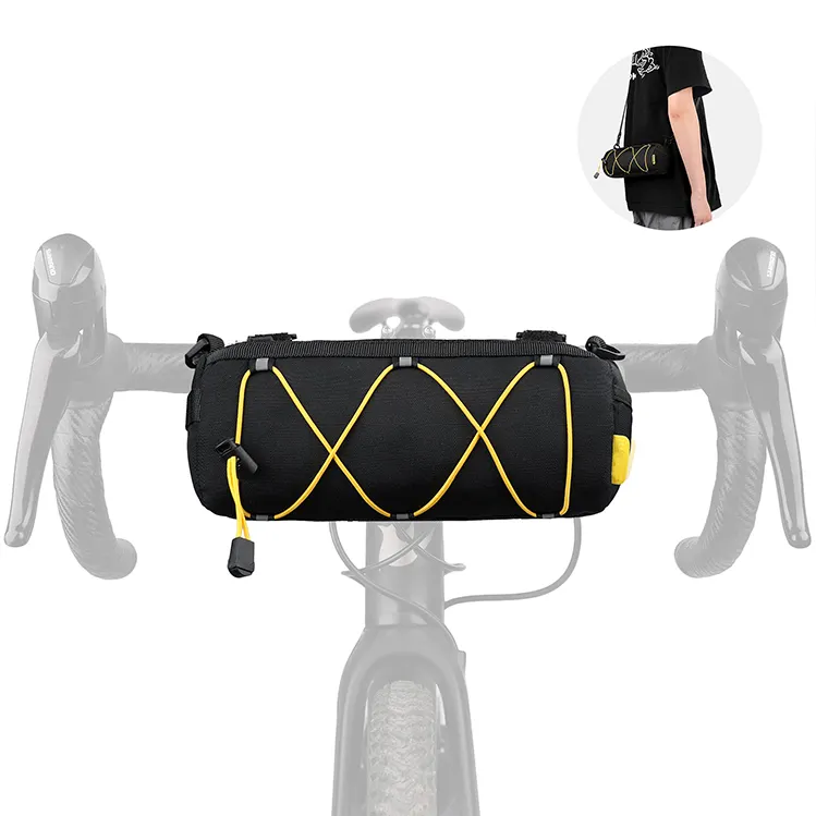 Bike Handlebar Bicycle Front Storage Bag with Shoulder Strap for Road Mountain Bike Cycling Travel