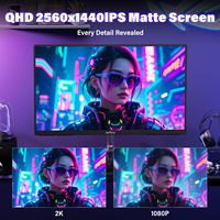 Monitor Portátil QHD de 23.8 Pulgadas y 1440P, Frecuencia de Actualización de 100 Hz, Gama de Colores 100% sRGB, Pantalla Mate para Computadora Portátil y de Escritorio