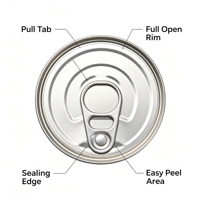 DK Mini Taille 202 #   Couvre-boîtes en aluminium à ouverture facile de 52,5 mm pour canettes de boissons - Écologiques et de qualité alimentaire