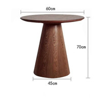 Table basse ronde en bois de chêne massif de style nordique moderne pour salon, mobilier de maison pour événements de mariage