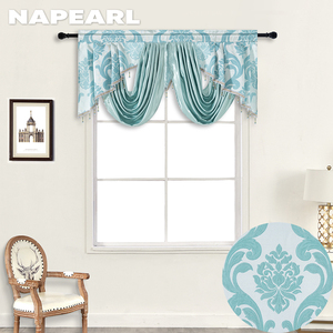 Jacquard Rèm Nhà Bếp Bộ cửa sổ ngắn rèm cửa sẵn sàng thực hiện Rèm valances Swag cửa sổ nhỏ điều trị lxurury phòng khách - Product Image 3