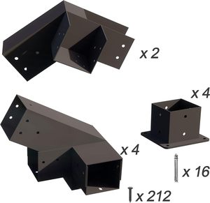 Nghiêng mái pergola tự làm khung Kit với ốc vít cho dầm gỗ bền thép pergola Kit - Product Image 6