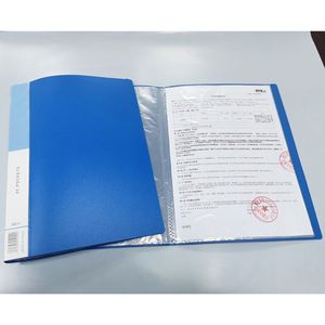 YS8611 Promotional Custom logo <b>Plastic</b> A4 20 <b>Pockets</b> Display Clearbook Transparent Sheet Protector PP Clear Document Folder - Product Image 3
