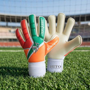 Los mejores guantes de portero de vela de alta calidad para jugador de fútbol con logotipo personalizado Palm Seamless Transpirabilidad Acolchado - Product Image 3