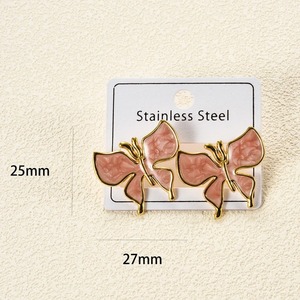 1 Paire de Boucles d'Oreilles Clous en Acier Inoxydable Motif Insecte, Dorées Tendance, Bijoux d'Oreille Animaux Mignons, Cadeau pour Femmes et Filles, Anniversaire - Product Image 2