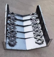 Cache-poussière télescopique en acier pour cylindre d'accordéon, protection de machine-outil CNC, avec roulement central, argenté, longue durée de vie