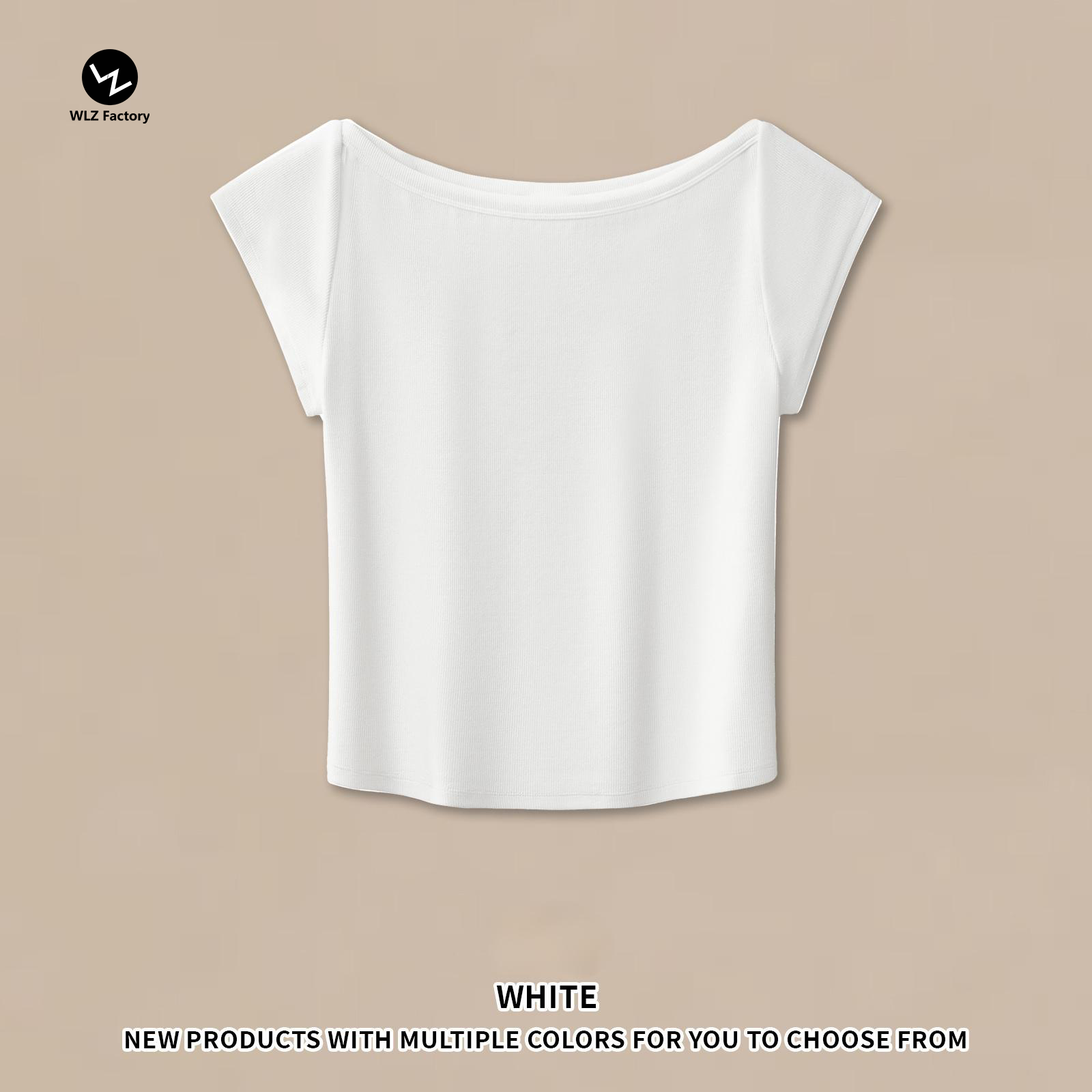 Women's Summer Slim Fit Cotton T-Shirts Asymmetrical Short-Sleeved Round-Neck Solid Color Breathable with Letter Decoration