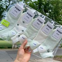 Chaussettes mi-tubes à pois pour femmes, nouveau design, style preppy, mignonnes, rayées, en coton, confortables, vente en gros