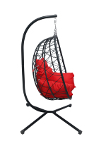Haute qualité pliant Durable extérieur balcon Patio meubles siège unique Patio balançoire rotin osier pliable oeuf chaise avec support