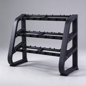 Support de rangement pour haltères à 3 niveaux, en acier au carbone, pour salle de sport commerciale - Product Image 3