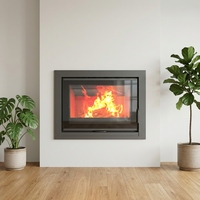 Insert de cheminée à bois multifonctionnel en acier pour chauffage domestique intérieur