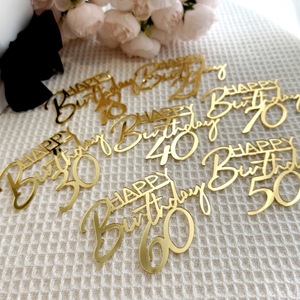 ท็อปเปอร์เค้กวันเกิดอะคริลิค รูปน้ำผึ้งและน้ำตาลหวาน สำหรับตกแต่งงานปาร์ตี้อายุ 18 21 30 40 50 60 70 ปี - Product Image 1