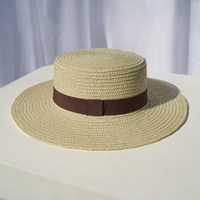 Shinehats 2025 OEM classique chapeau de canotier à large bord blé tissé à la main unisexe Sombrero maroc décontracté en gros chapeau de paille ceinture en Satin