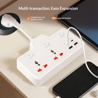 Multiprise universelle 13A standard européenne, britannique et américaine pour la vente en gros transfrontalière, avec 2 ports USB-A et 2 ports USB-C