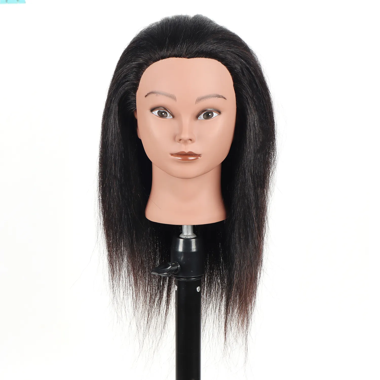 Оптовая продажа, голова манекена с натуральными волосами, голова манекена с синтетическими волосами для тренировок, голова манекена с волосами