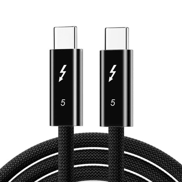 USB4 V2 Thunderbolt 5 Cable 80Gbps 240W Dual 8K Type-C High Speed Charging Cable OEM