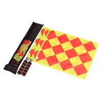 Drapeaux d'arbitre et de juge de touche de football, lot de 2, Oxford et acier inoxydable, 46x40m, couleur personnalisée