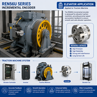 Encodeur optique incrémental à arbre plein pour pièces de rechange d'ascenseur REN56U, encodeur de moteur de traction d'ascenseur sinusoïdal/cosinusoidal, substitut ERN1387