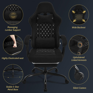 Silla Gamer de Alta Calidad en Oferta, Ajustable, Respaldo Alto, Resistente, Reclinable, Giratoria 360°, Muestra Gratis - Product Image 5