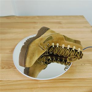 Botas de Desierto DFT1124 LAMAI en Color Verde Coyote, Personalizadas en Cuero Vacuno de Gamuza, Botas de Desierto en Color Marrón Oscuro - Product Image 3