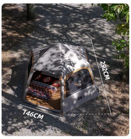 Tente de camping hexagonale gonflable automatique portable 2025, imperméable et résistante aux UV, auvent pare-soleil pour 3 à 5 personnes