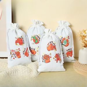 Sac d'emballage cadeau en toile de taille différente de qualité supérieure réutilisable et personnalisé Sac à poussière Sac à cordon en coton - Product Image 5