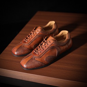 Nouvelles Chaussures Décontractées Sportives Polyvalentes pour Hommes, Style Été 2025, à Semelle Plate et Sangles en Cuir, Effet Amincissant - Product Image 3