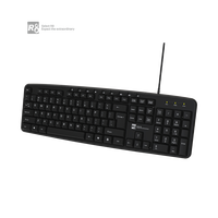 Pemasok Pabrik OEM MOQ Rendah Tahan Air Tombol Multimedia Murah Keyboard Kabel Kantor