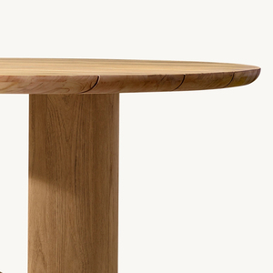 Thiết kế mới chống ăn mòn rắn gỗ tếch ngoài trời bàn ăn sân vườn nhà hàng đồ nội thất 60 inch bàn tròn mở ra - Product Image 4