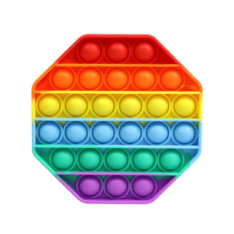 Новый дизайн, силиконовая пузырьковая Радужная цветная игрушка, сенсорная игрушка для снятия стресса, развивающая камуфляжная игрушка-фиджет