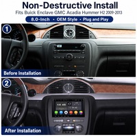 Autoradio Android pour Buick Enclave GMC Acadia Hummer H2 2009-2013 Navigation GPS Lecteur multimédia Vidéo Écran tactile