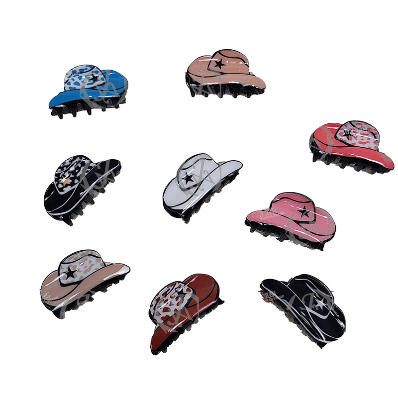 Женская Ковбойская акриловая Шляпа заколка для волос