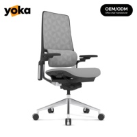 Chaise de bureau ergonomique de luxe, soutien lombaire indépendant, châssis D3 à 3 directions, accoudoirs multi-axes 5D, entièrement personnalisable en usine