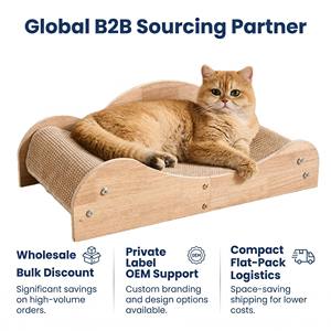 Lit pour <span class=keywords><strong>chat</strong></span> en forme de vague, en carton ondulé, personnalisable avec logo, pour décoration intérieure, fabriqué par un fabricant de meubles de salon - Product Image 5
