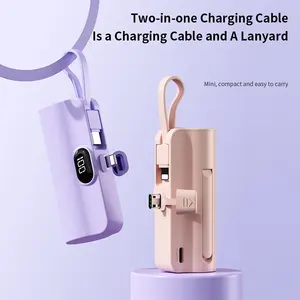 Power Bank Mini Portátil de Fábrica 5000mAh Batería Externa con Conector Cargador Rápido y Eficaz Tipo C para <span class=keywords><strong>iPhone</strong></span> Samsung Huawei - Product Image 5