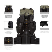 Mochila de senderismo personalizada, gran capacidad, para acampar, senderismo, resistente al agua, marco interno, nueva