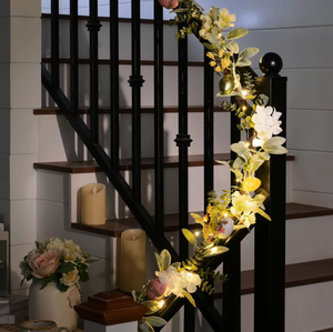 DAMAI Wholesale Easter Decor Artificial Egg Vine Garland - Faux Rattan <b>Wall</b> Hanging Supplies for Home Hotel Indoor Decoration - Product Image 2