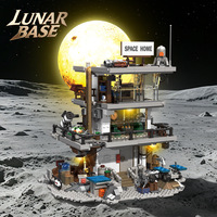 JIESTAR JQ1150 1750PCS Ensemble de blocs de construction de la Base de Recherche Lunaire, Modèle MOC, Jouet technique en plastique, Cadeau moderne pour les fêtes