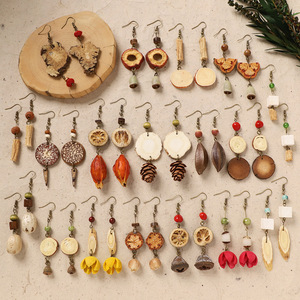 Pendientes de Diseño Original de Medicina Tradicional China, Estilo Retro, Arte Natural, Frutas, Hechos a Mano, Largos {Pendientes para Mujer} - Product Image 1