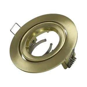 GU10 MR16 圆形铝合金筒灯夹具 3 圈卤素筒灯