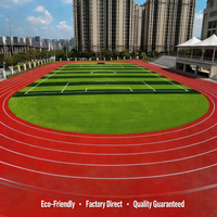 Piste de course en plastique multicouche de qualité professionnelle 400m, personnalisable multicolore pour terrains de sport universitaires