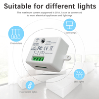 Scimagic Interruptor de Control Remoto Inalámbrico con Código de Aprendizaje de 433MHz, AC 85-240V 10A, Módulos Receptores para Automatización del Hogar Inteligente